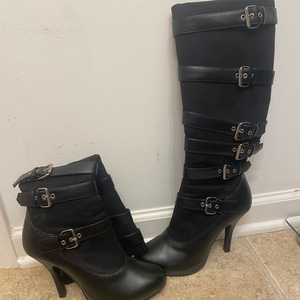 SEXY BLACK ARENA BOOTS BY FUNTASMA Sz 8.5